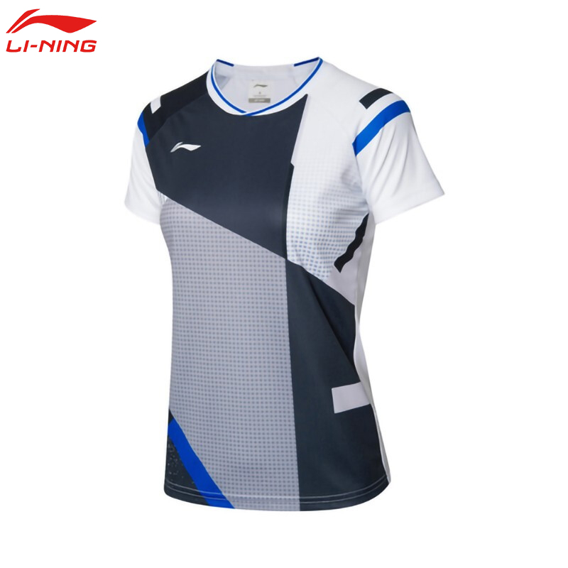 李宁(li-ning)夏季新款汤尤杯羽毛球服大赛服男女比赛服短袖t恤aayq