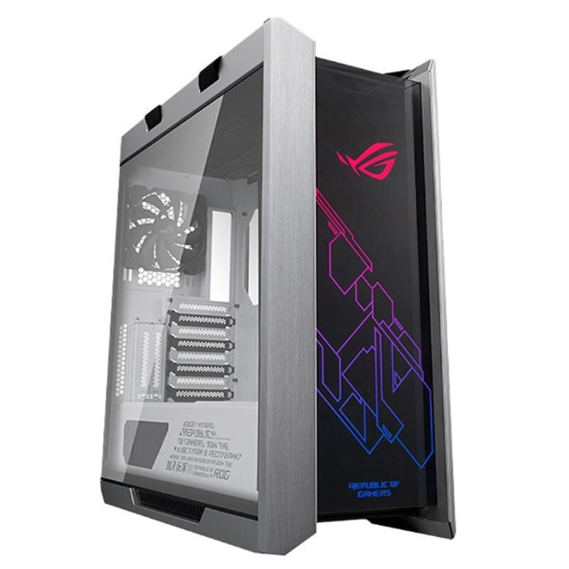 华硕 ASUS GX601太阳神白色全塔电竞机箱中塔/侧透玻璃/GPU 支架 GX601太阳神白色机箱