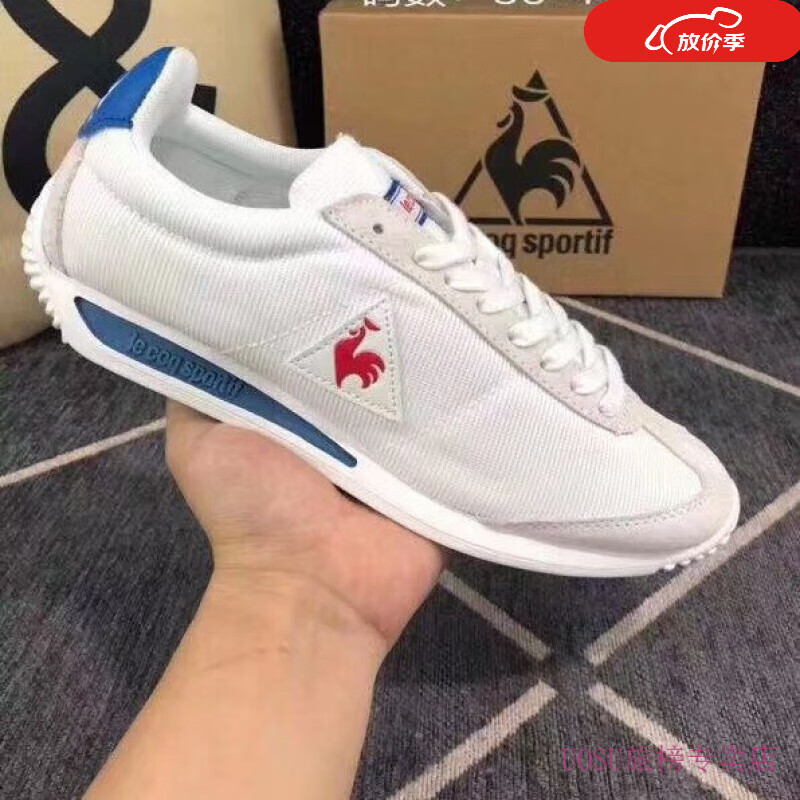 uosu法国大公鸡男鞋冬季运动休闲鞋男女透气跑步鞋金鸡休闲鞋 白色 36