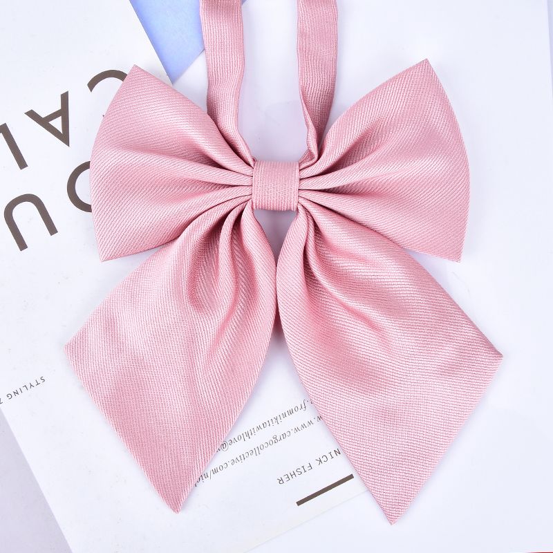 jk领结巨羽根女学院风领带学生学士服毕业照领花校服蝴 樱粉色(u355)