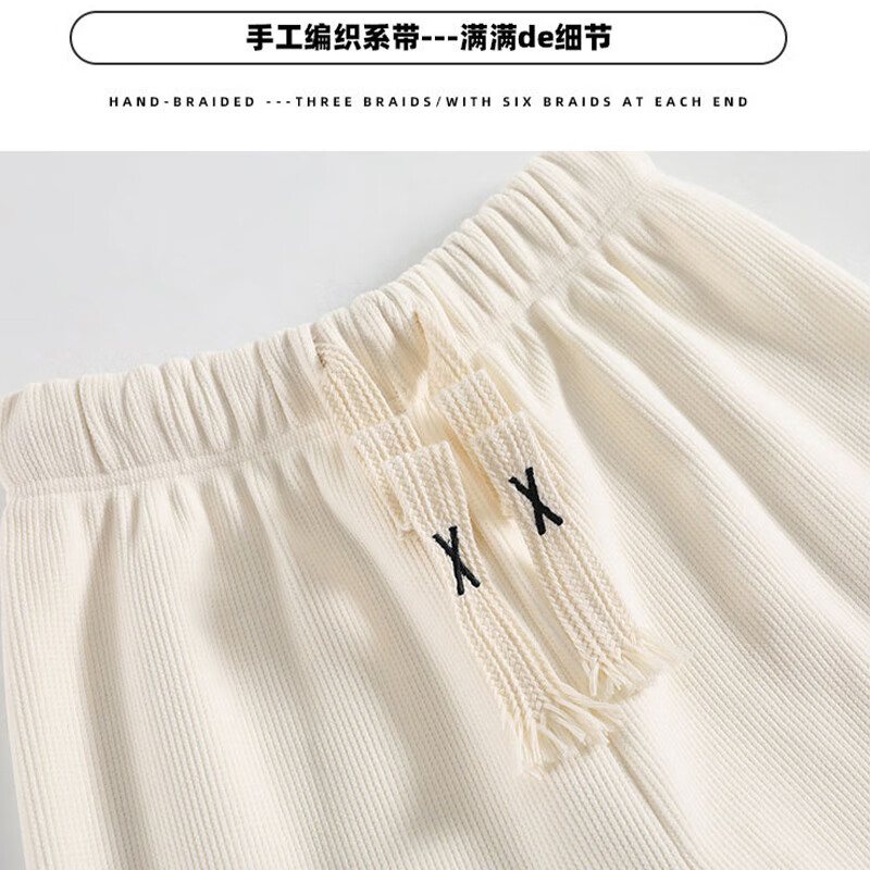 相伊恋人休闲裤女26年秋冬新款加厚宽松灯芯绒阔腿裤小个子高腰显瘦直筒裤 炭黑色-加长【春秋轻薄款】 S 【适合80-95斤】