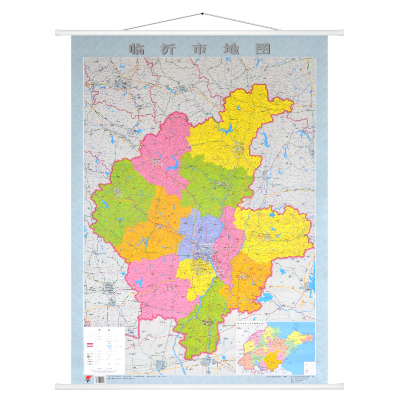 【官方直营】2018全新版 临沂市地图挂图 约1.1*0.