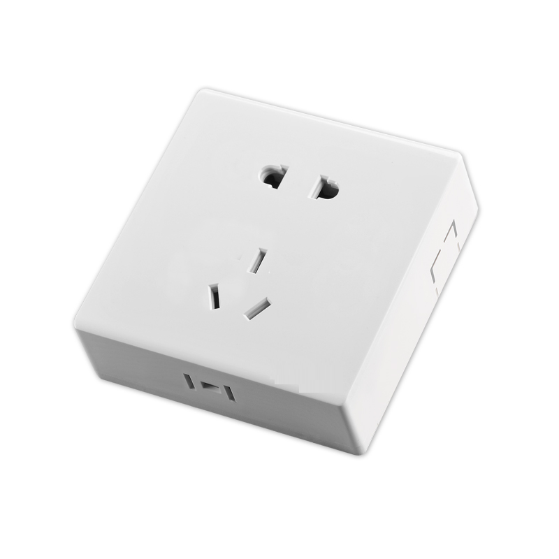 栗好嘉电工86型家用面板多孔墙壁16a明装开关插座明线一开五孔插座 五