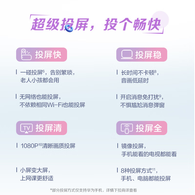 华为Vision智慧屏SE3 55英寸 Pura 70投屏好搭档 AI摄像头4K超高清智能液晶超薄电视机HD55KUNA