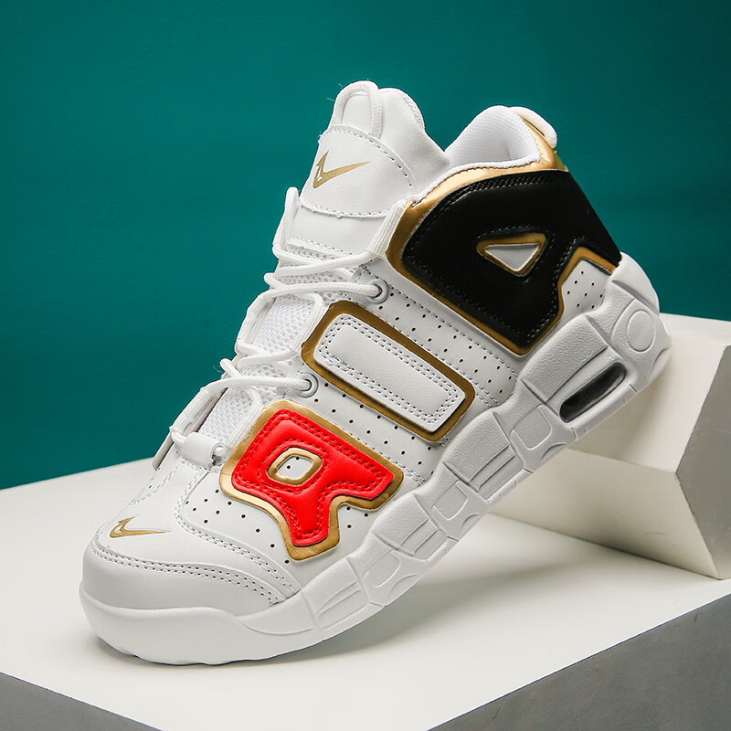 cyub皮蓬大air老爹鞋男莆田鞋子黑白熊猫男款1高帮百搭篮球运动潮鞋