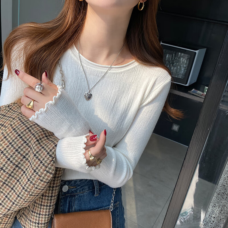 俞兆林打底衫女早春秋2025新款冬季毛衣圆领针织衫内搭上衣