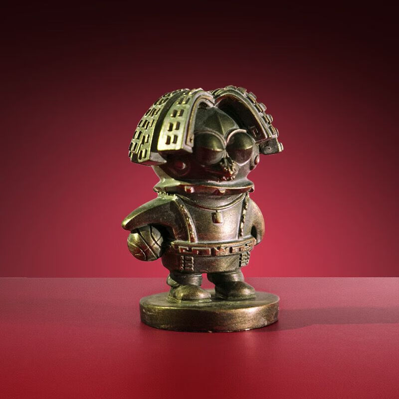 铭汇通三星堆鸡你太美手办坤坤汽车摆件青铜坤坤ikun小黑子网红桌