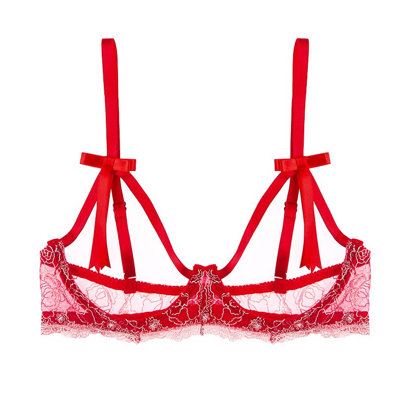 高端轻奢女血滴子镂空钢托漏乳免脱开裆性感三点式制服诱惑套装成人