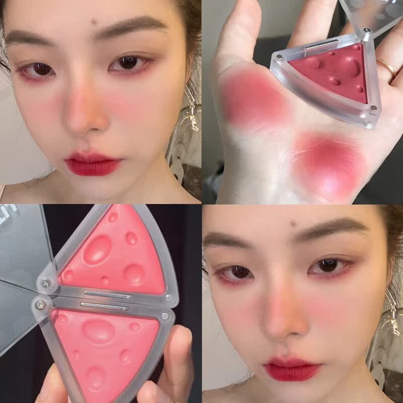 小奥汀双色奶酪腮红腮紫一体04紫色晒红新款腮红盘 以下是双拼奶酪