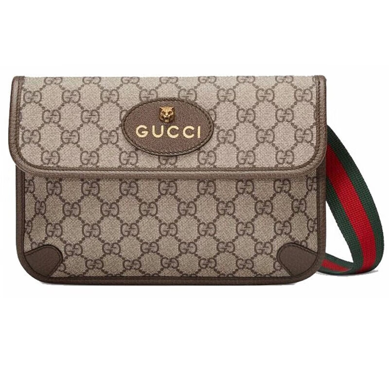 古驰(gucci)男女包经典虎头单肩斜挎腰包 男女同款 米色493930 9c2vt