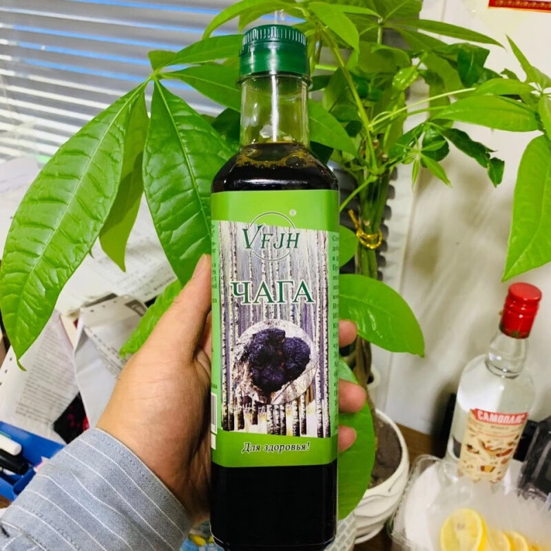 食芳溢俄罗斯原装进口桦树茸饮料浓缩液提取液白桦茸饮品500毫升 桦树