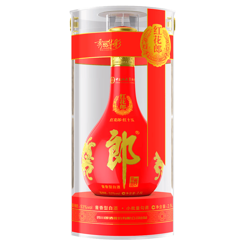 郎酒 红花郎·15 酱香型白酒 53度 1.65L 1盒 大器珍藏