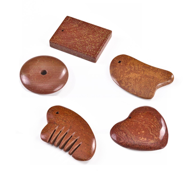 砭润康 砭石迷你刮板随身携带 小号砭石原石打磨天然砭石泗水泗滨砭石刮板泗水砭板砭梳 普通料小号砭石梳（送绳子+绒布袋+精油+穴位图）