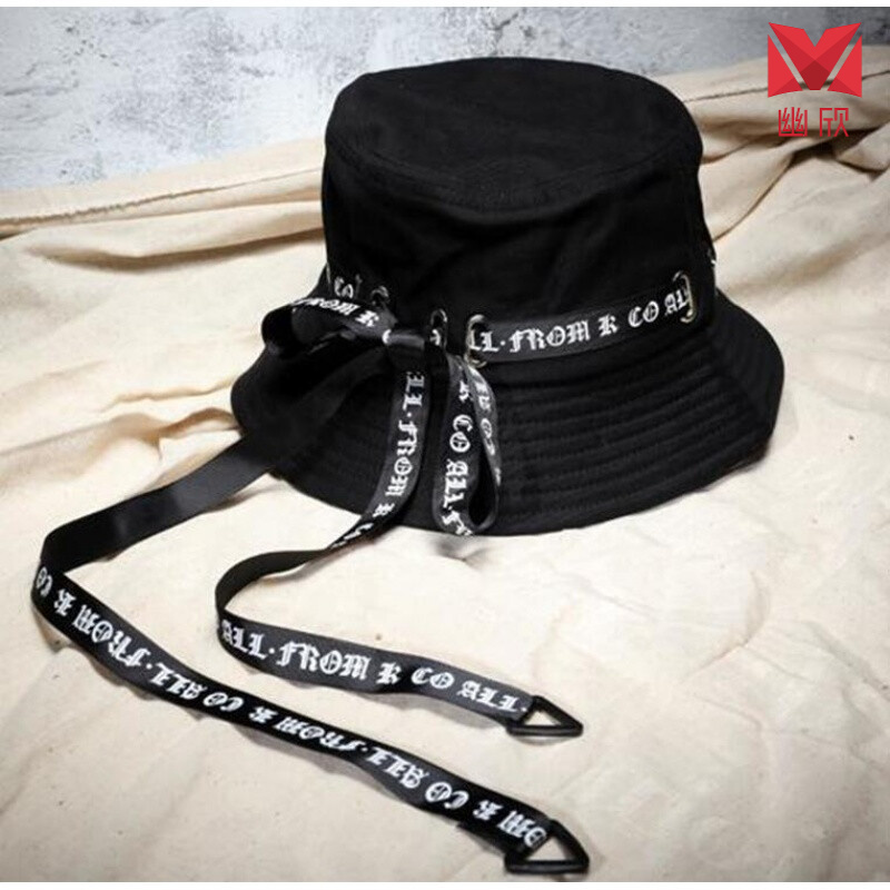 2021新款tnt时代少年团刘耀文同款帽子男女生夏季长带字母渔夫帽2022