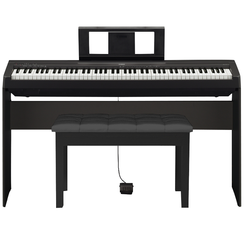 雅马哈（YAMAHA）电钢琴88键重锤P45黑色数码电子钢琴专业成人儿童初学主机+木架+琴凳全套大礼包 3299元