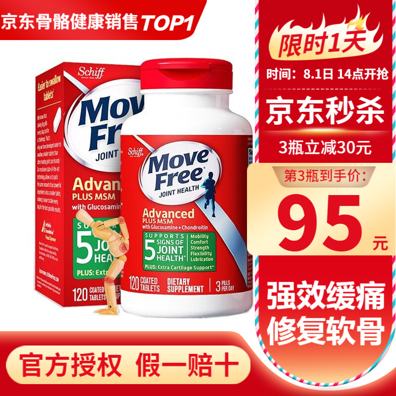 MoveFree益节氨糖软骨素维骨力价格走势|健康关节从它开始