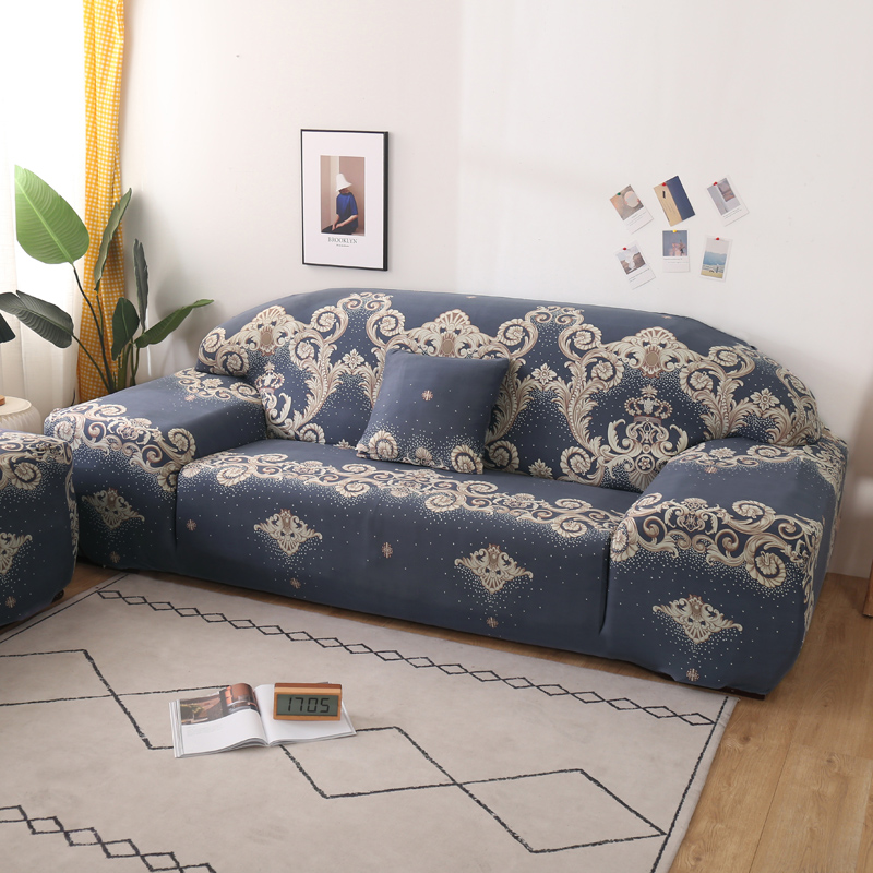 茗芮居老式皮沙发套罩123组合弹力罩四季通用全包万能欧式宽扶手沙发