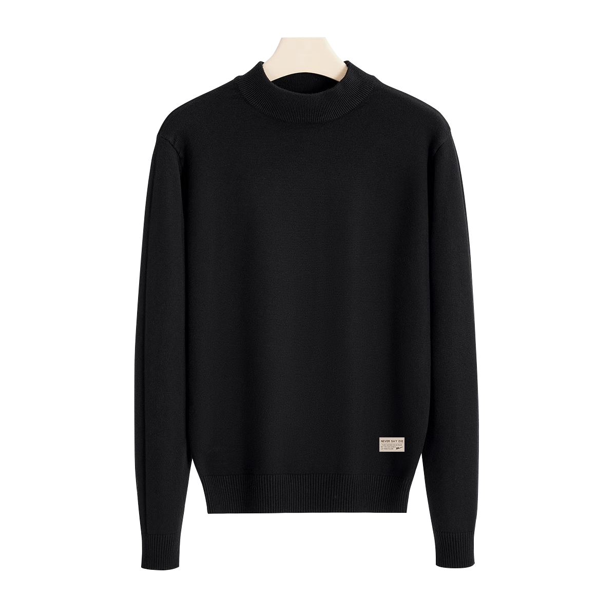 百亿补贴:回力毛衣男冬季加绒保暖半高领打底衫男休闲百搭套头针织衫黑色4XL99.9元