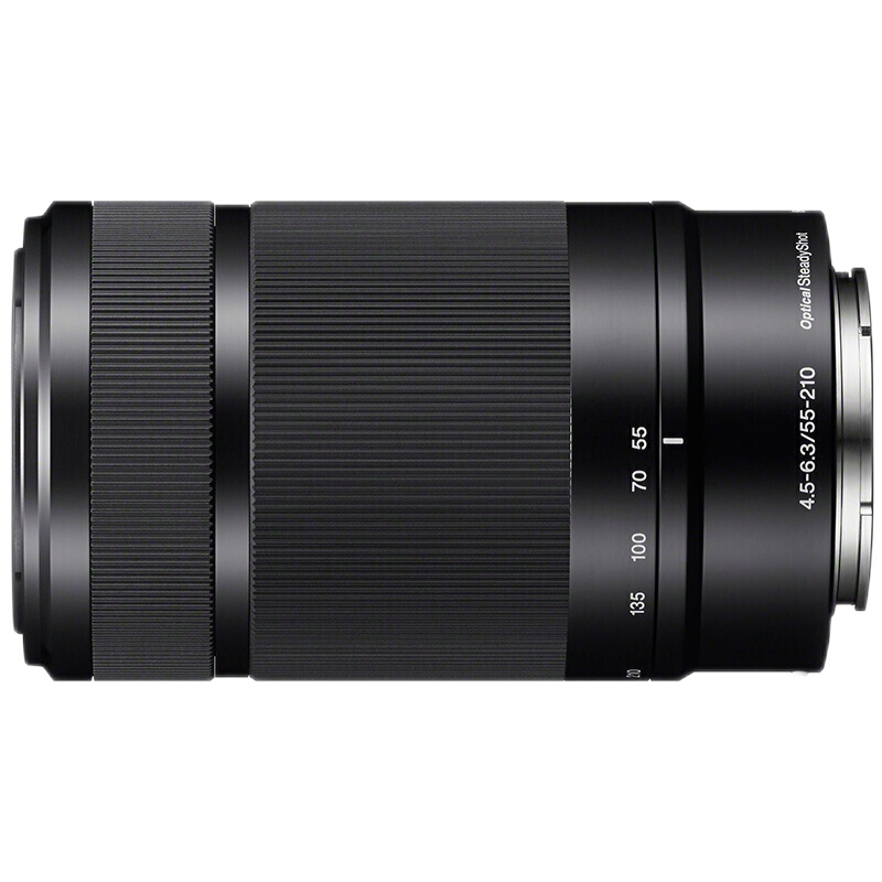 索尼（SONY）APS-C半画幅E口变焦镜头6000 6100 6300 6400 66 一镜天涯 55-210 mm 长焦镜头黑色 官方标配
