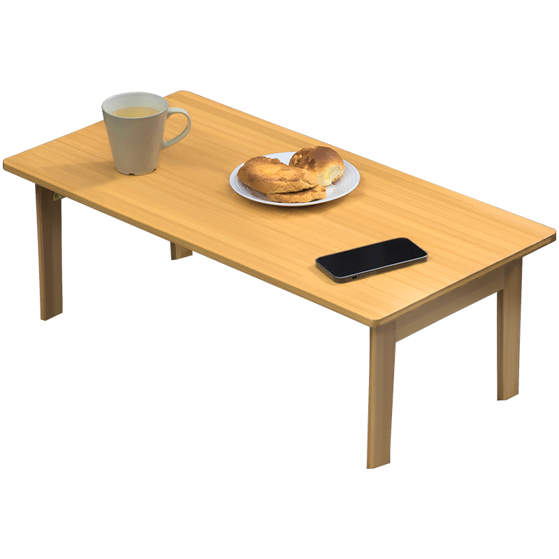 淘之良品 可折叠餐桌简易免安装家用小户型吃饭桌子便携式卧室床上实木折叠桌宿舍学习交流桌楠竹茶几懒人桌 【升级特厚】原色60长(免安装折叠)
