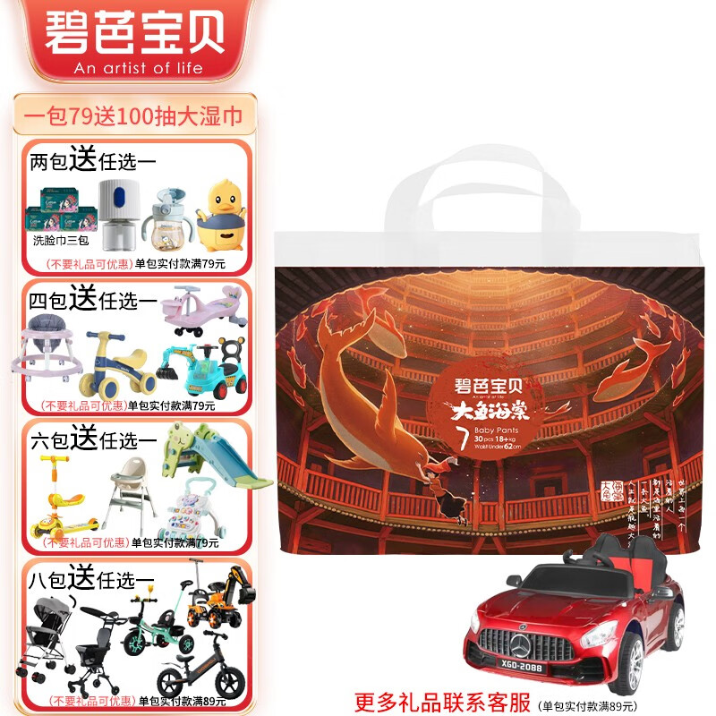 碧芭宝贝大鱼海棠纸尿裤拉拉裤尿不湿训练裤超薄透气干爽一体裤 拉拉裤XXXL30片使用感如何?