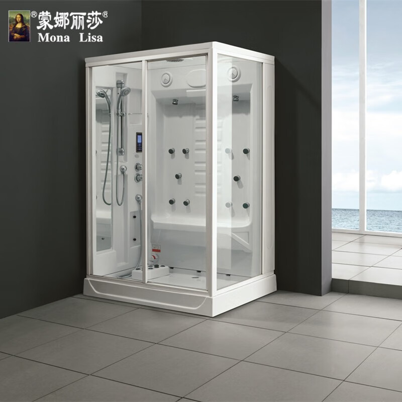 蒙娜丽莎(monalisa) 1.3米家用淋浴房桑拿房蒸汽房实用整体浴室湿蒸房