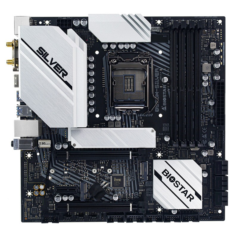 映泰(BIOSTAR)B560M-SILVER 主板支持CPU 11900K/11900KF/11700K/11700KF（Intel B560/LGA 1200）