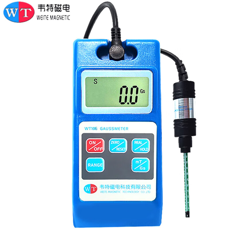 韦特磁电WT106数字高斯计大量程3T强磁铁特拉斯计表磁计测磁仪器