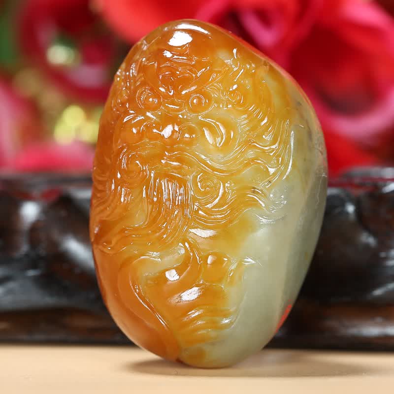 皇贵人【珠宝严选】玉雕名家李家豪作品 和田玉籽料钟馗天官赐福吊坠