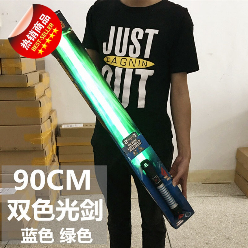 星球大战光剑激光剑伸缩十字断手发光宝剑男孩荧光棒儿童玩具刀剑