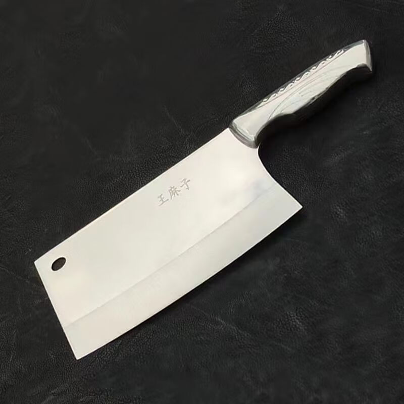王麻子黑菜刀老式铁刀铁菜刀锰钢切片刀切肉切菜刀厨师刀锋利耐用