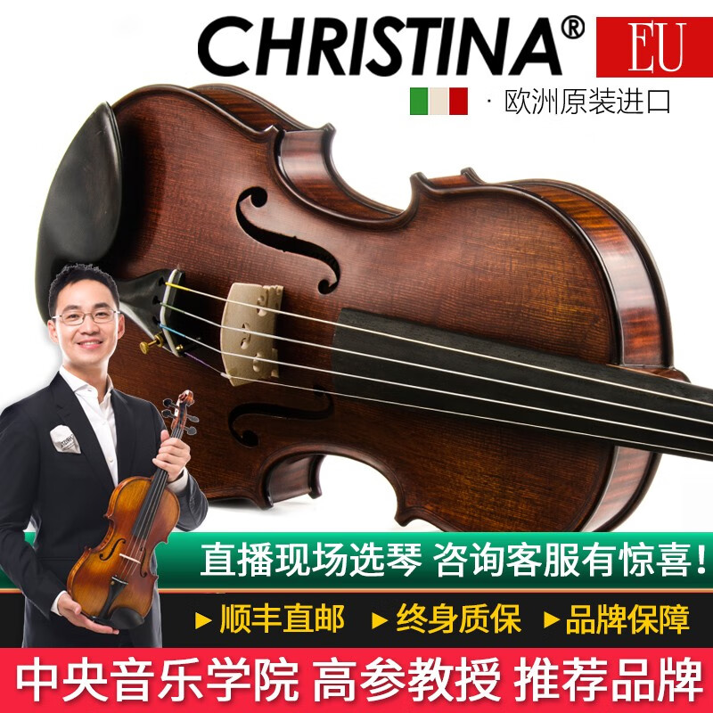 克莉丝蒂娜（Christina）预售Christina欧洲原装进口小提琴EU4000B考级进阶演奏乐器 4000B 4/4适合身高150cm以上