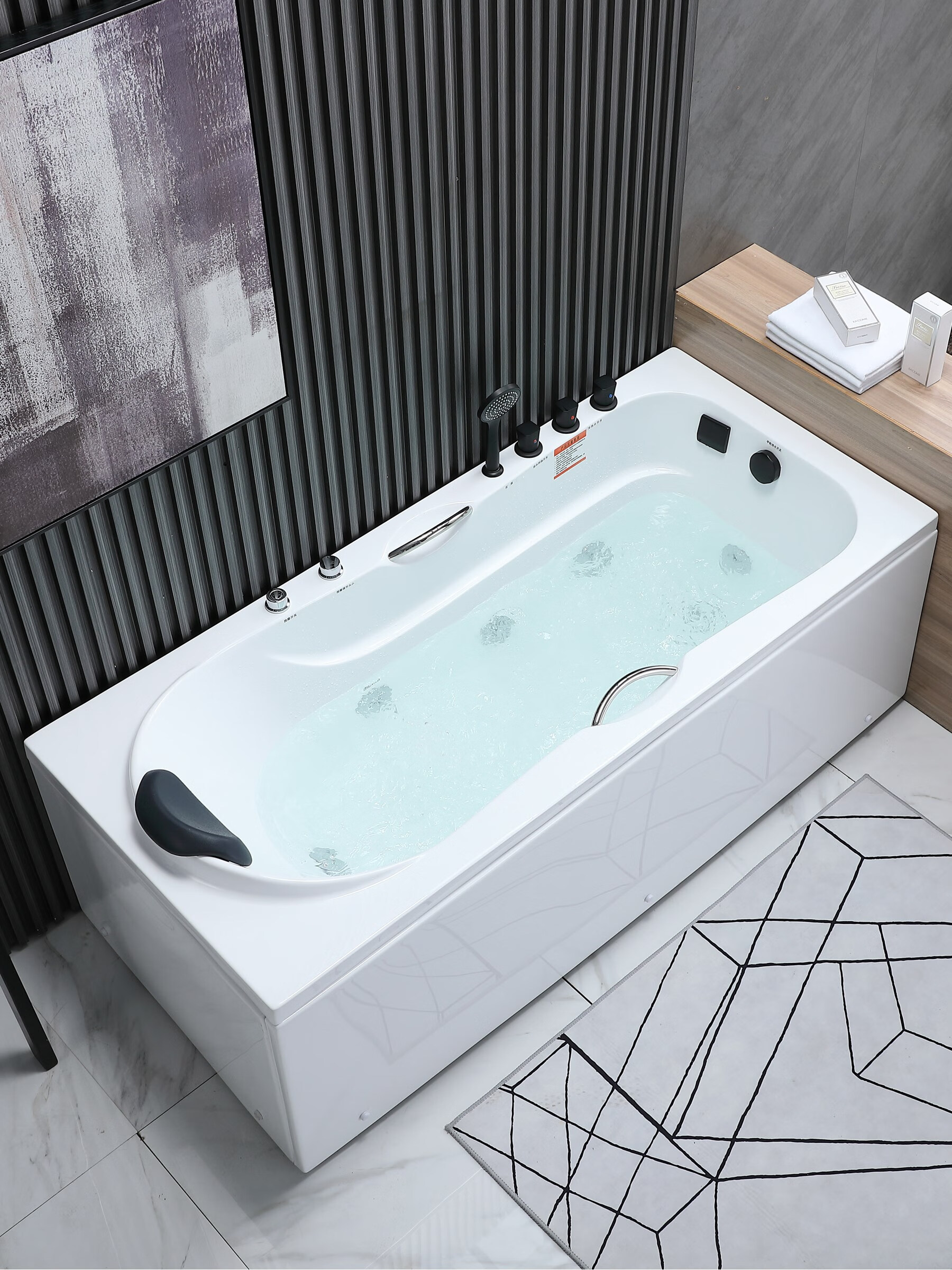 tificy恒温浴缸自动加热小户型浴缸亚克力用冲浪按摩恒温加热卫生间