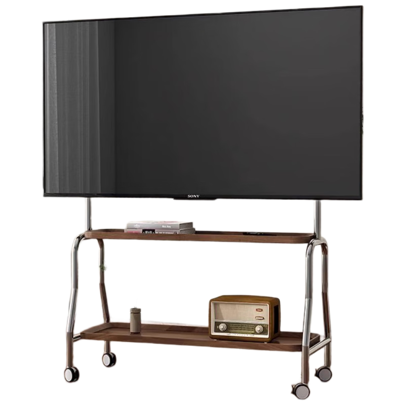 幕后英雄32-75英寸电视移动支架不锈钢落地推车带轮挂架适用于海信创维TCL小米等
