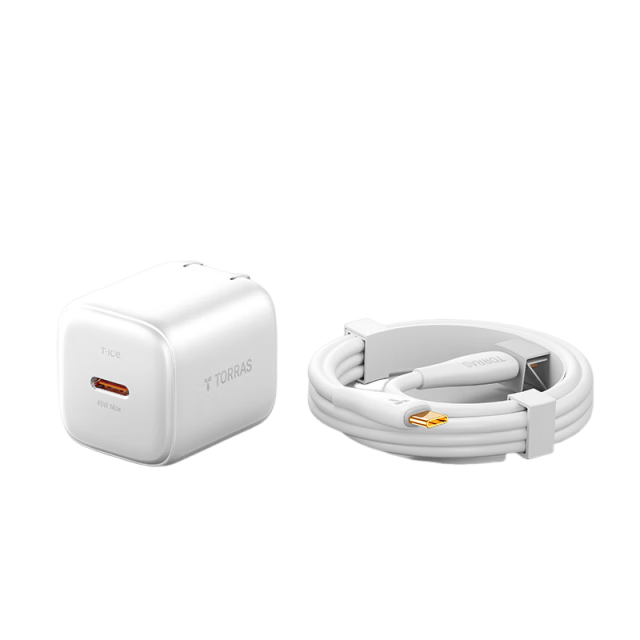 图拉斯【官 方 正 品】45W小冰块Turbo苹果16充电器iPhone16ProMax氮化镓套装16Pro插头15快充ipad平板白