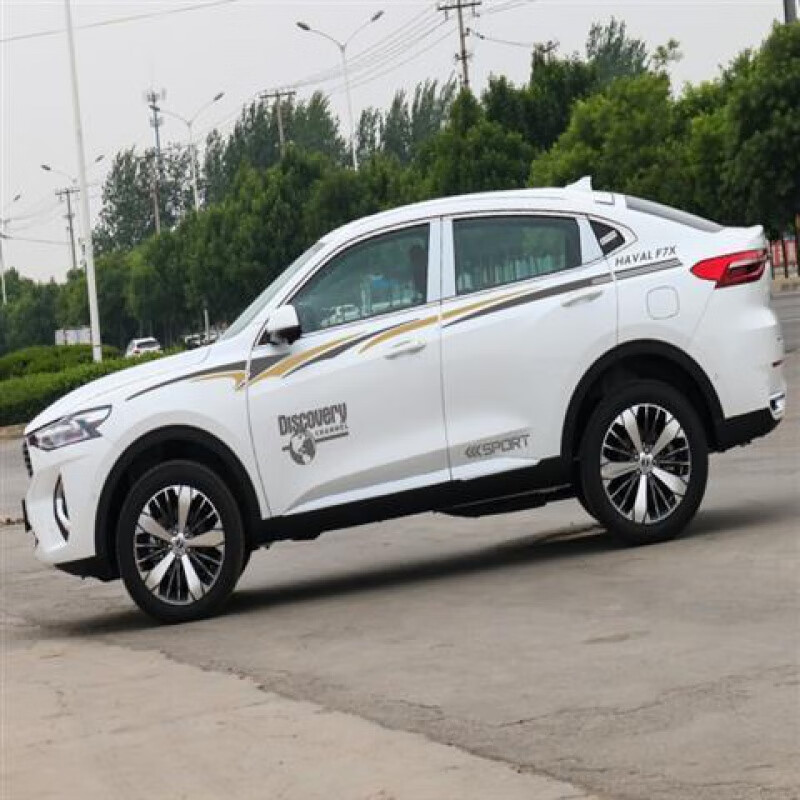 哈弗f7x车贴拉花改装车身腰线贴纸哈弗f7x专用彩条汽车贴花 款式1深灰