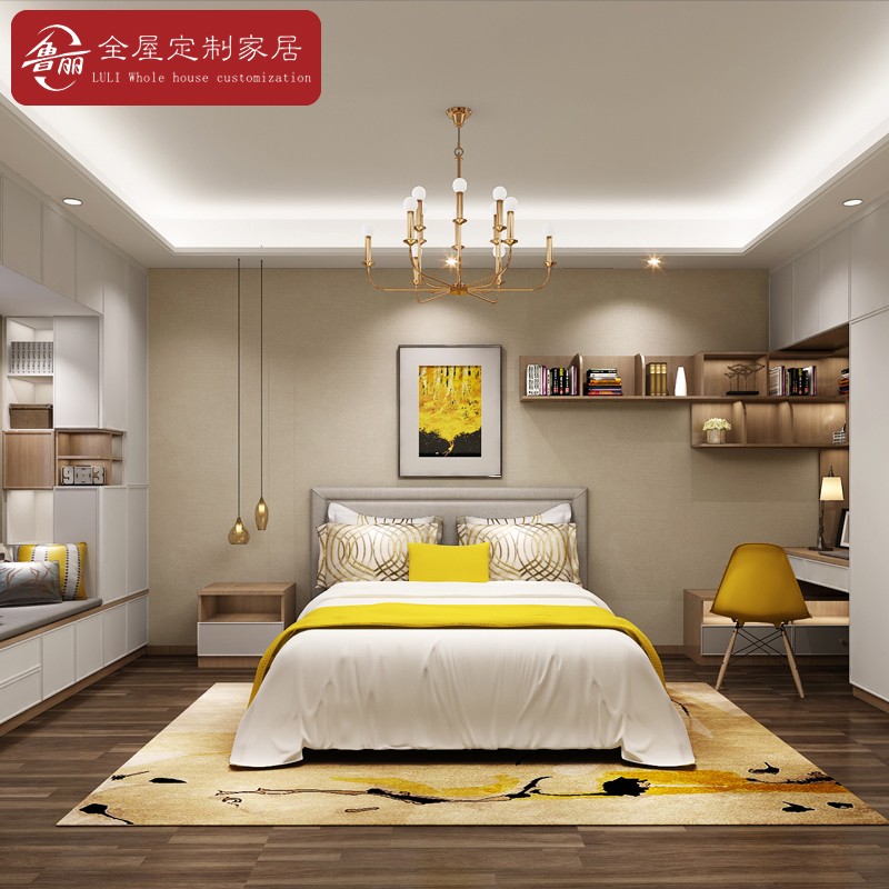 鲁丽家居全屋定制整体衣柜卧室衣帽间家具客厅书房收纳柜酒柜入户玄关