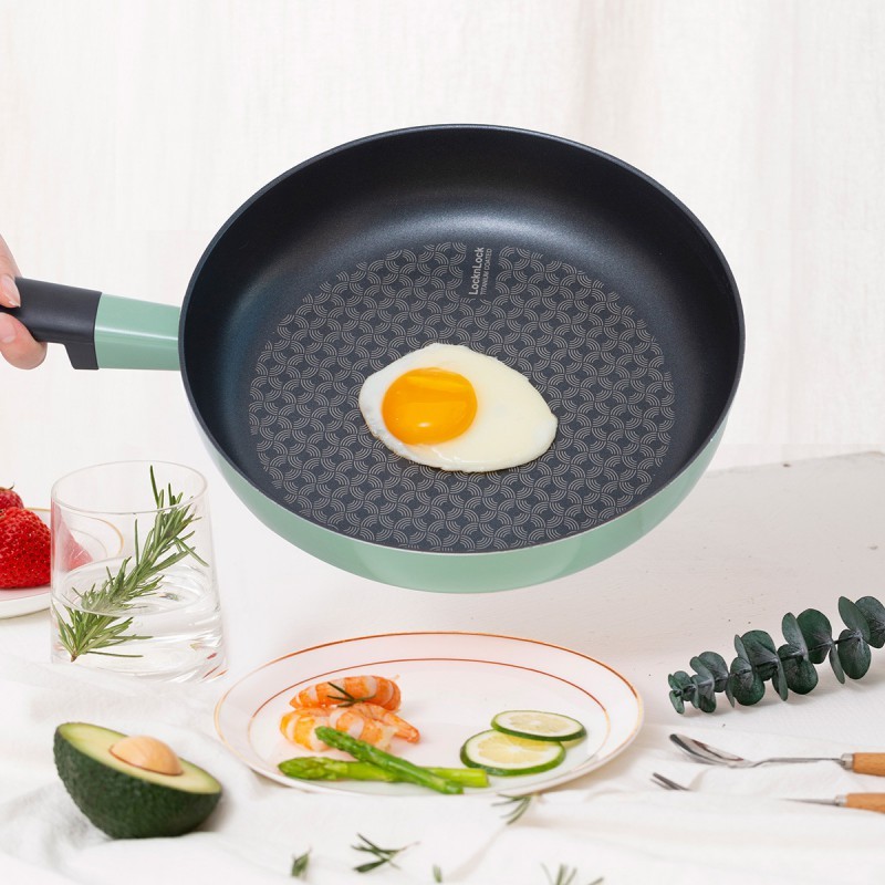 乐扣乐扣 平底锅不粘锅家用煎蛋烙饼炒菜牛排煎锅网红早餐锅燃气灶