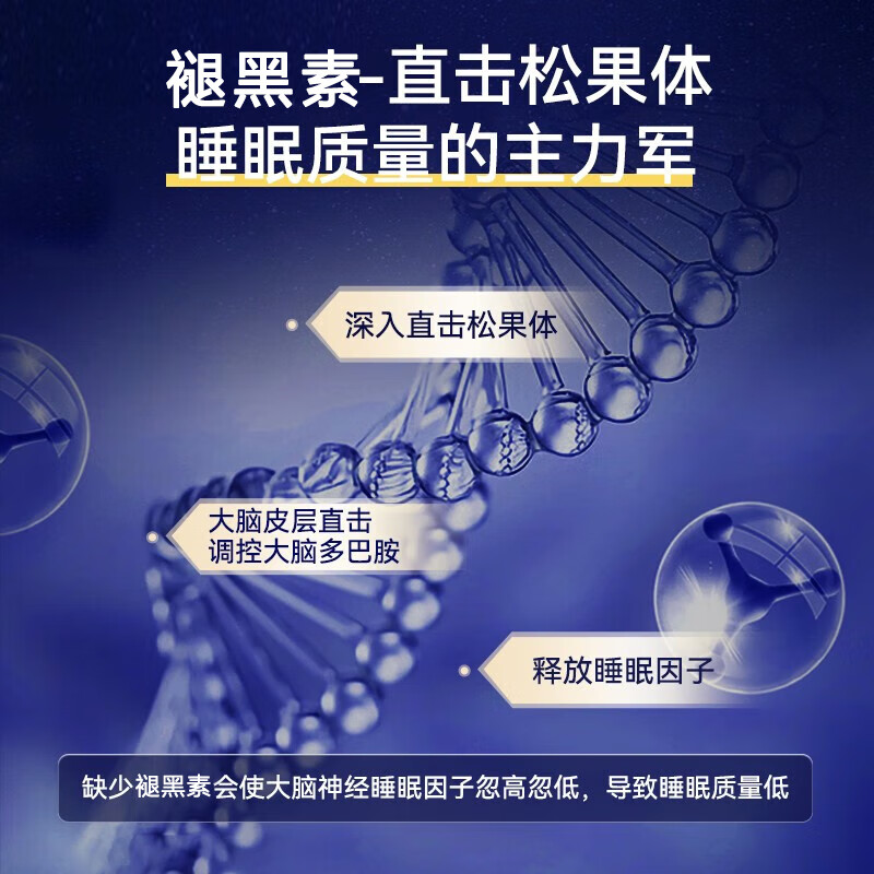 同仁堂褪黑素 蓝帽认证 改善睡眠 褪黑素 维生素b6失眠 褪黑素片高含量 3瓶装【共240片】【共144g】