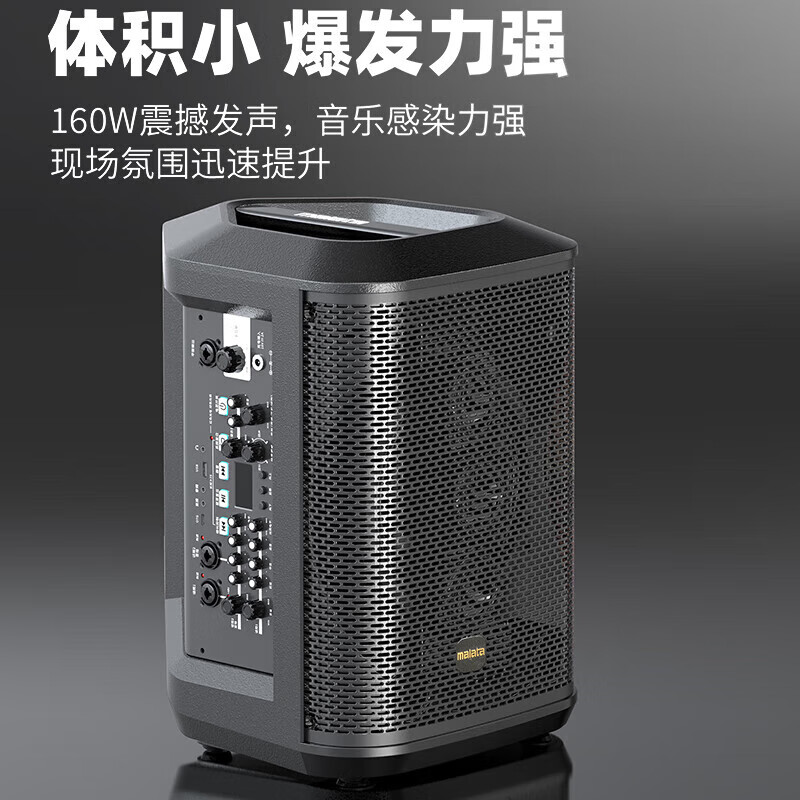 万利达M+9570专业乐器音响便携式户外K歌弹唱直播内录卡拉ok声卡功放一体机大功率唱歌手提蓝牙音箱 星耀M+9570乐器音响【160W】