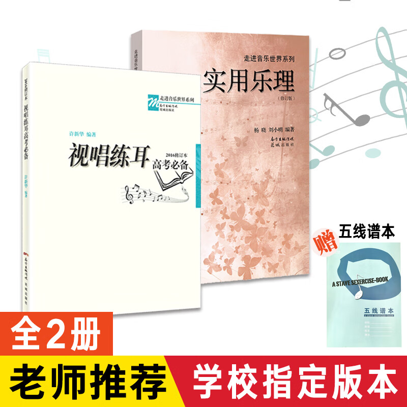 现货实用乐理 视唱练耳高考 许新华音乐强化训练五线谱杨晓刘小明音乐