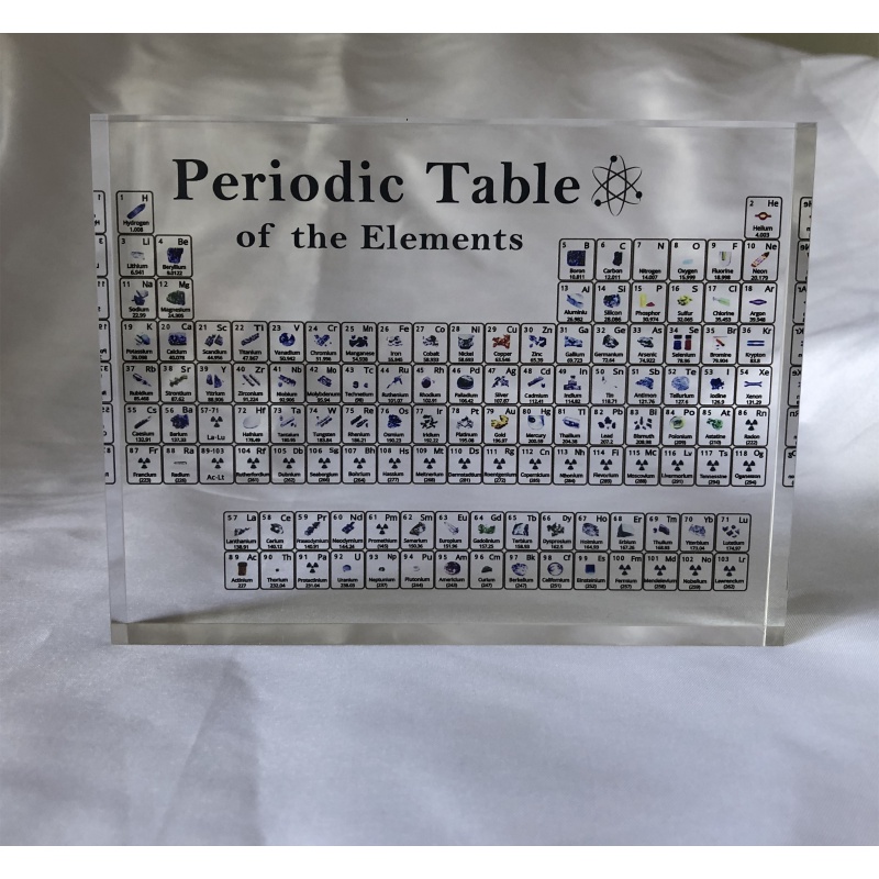 元素周期表摆件 化学元素周期表实体摆件内埋实物亚克力创意透明标本