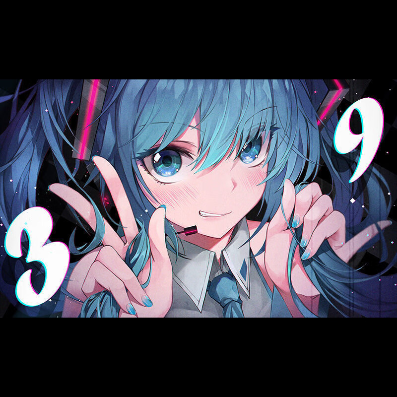 初音未来动漫海报墙贴超大污寝室二次元学生宿舍自粘墙纸  定制 c1 60