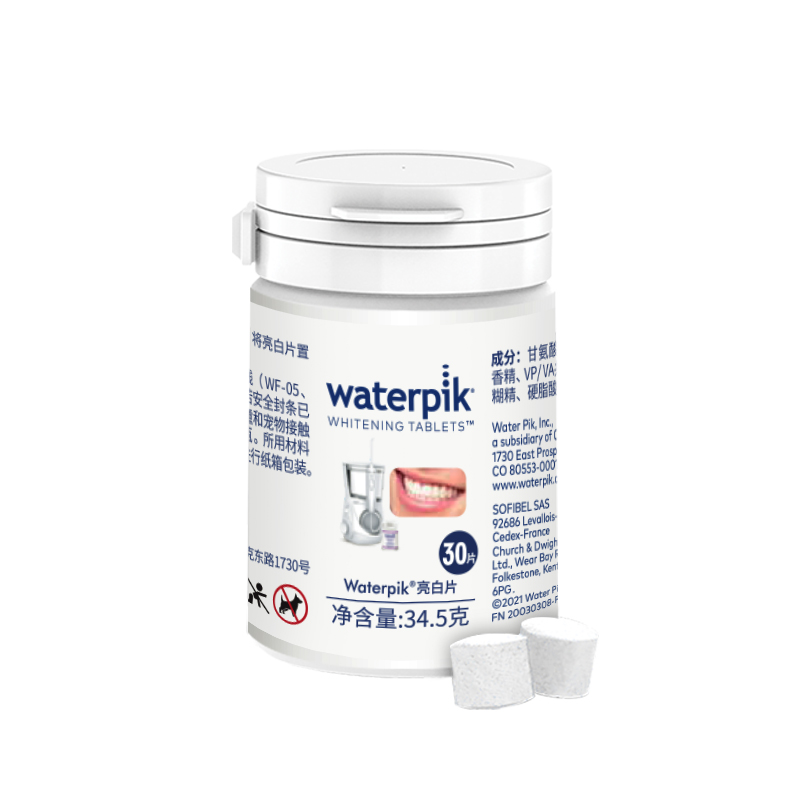 洁碧（Waterpik）亮白片WT-30EC 30粒装（仅适用于WF-05EC/GT5-1机型）