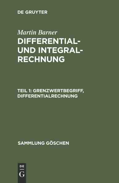 预售 按需印刷 differential  und integralrechnung, teil 1, grenz