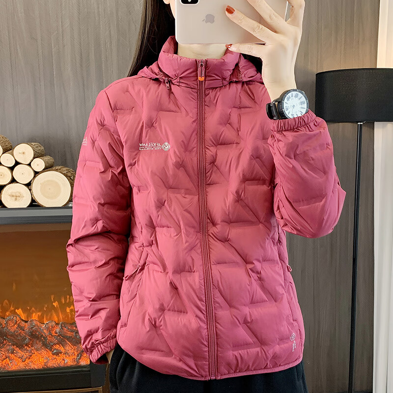 泰起2026年新款轻薄羽绒服女立领白鸭绒秋冬季上衣小个子短款休闲外套 中灰68517帽可脱卸 M