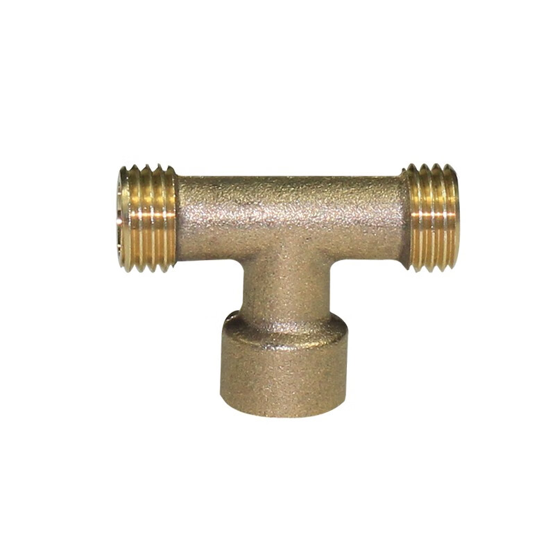 高压打药机电动喷雾器喷药皮管三通铜接头三缸柱塞泵分支4通 t型3通