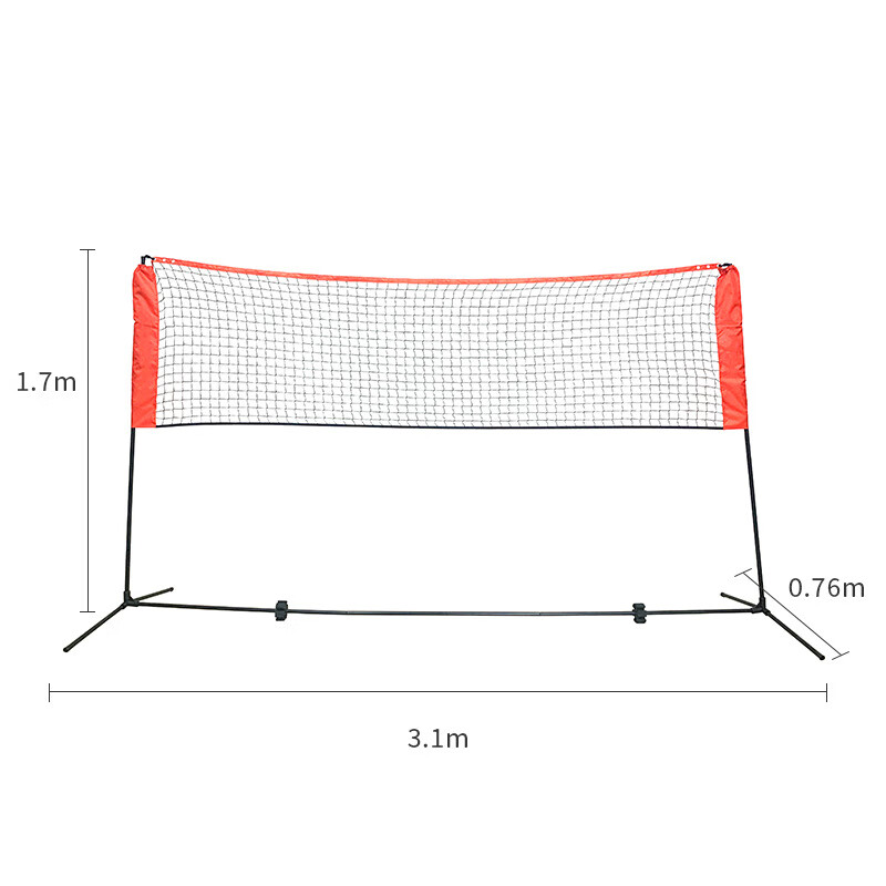 佰格森3米便携式羽毛球网套装室内外比赛专用公园携带可拆卸羽毛球网