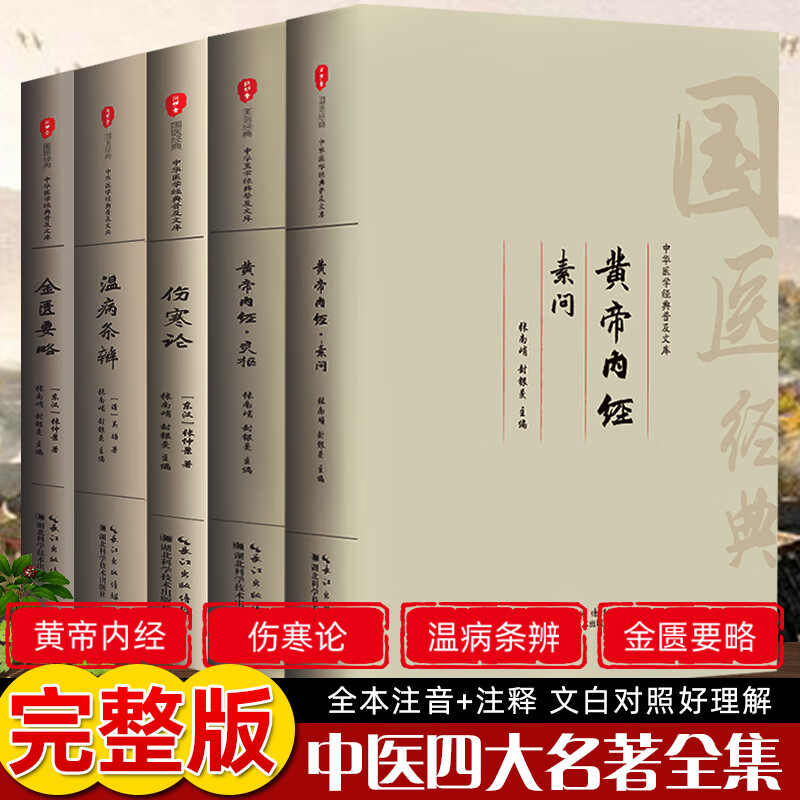 中医经典中医四大名著 黄帝内经素问灵枢伤