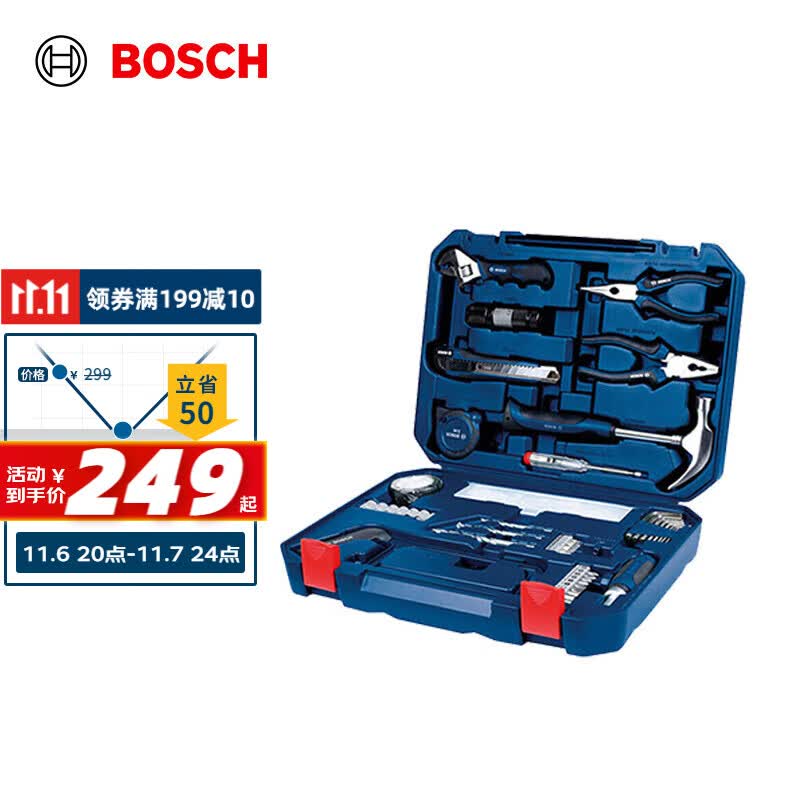 博世（BOSCH）家用多功能五金工具套装（108件套）手动工具箱怎么样,好用不?